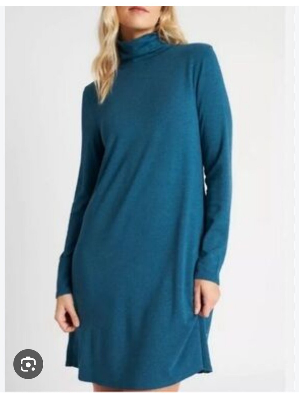Kit + Ace stretchy A-line turtleneck dress Sz S